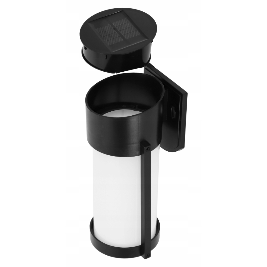LED-aurinkoseinävalaisin 3,7 V, 300 mAh, IP44, musta