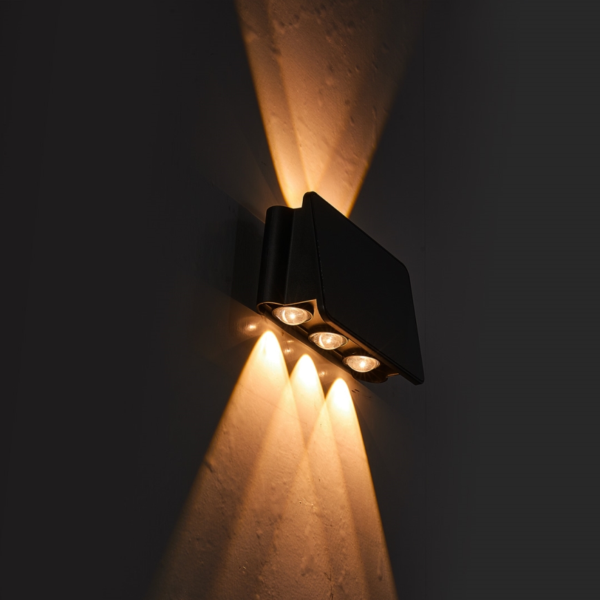 LED aurinkokäyttöinen seinävalaisin ALF LED/4W/1300 mAh 3000K IP54 musta