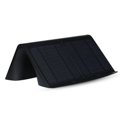 LED aurinkokäyttöinen seinävalaisin sensorilla LED/7W/3,7V 4000K IP65 4000 mAh musta