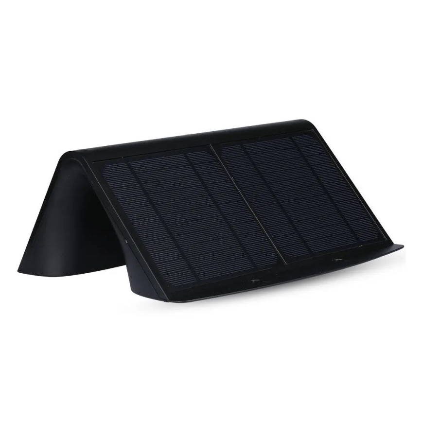 LED aurinkokäyttöinen seinävalaisin sensorilla LED/7W/3,7V 4000K IP65 4000 mAh musta