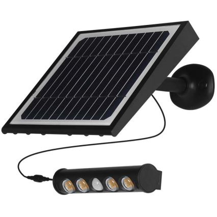 LED aurinkokennoseinävalaisin anturilla LED/8W/3,7V IP65 6000K 4000 mAh