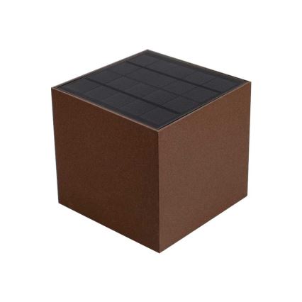 LED aurinkokennoseinävalaisin sensorilla LED/9W/3,7V 3000/4000/5000K 2600 mAh IP65 ruskea