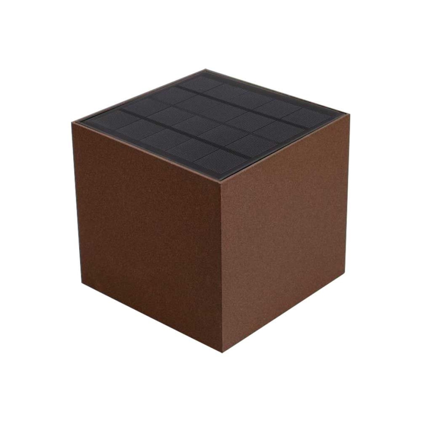 LED aurinkokennoseinävalaisin sensorilla LED/9W/3,7V 3000/4000/5000K 2600 mAh IP65 ruskea