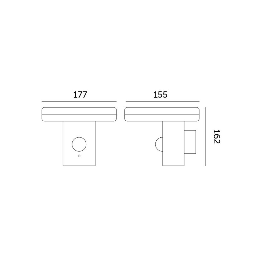 LED aurinkokennoseinävalaisin anturilla SOLARIS3 LED/5,5W/3,7V 4000K IP44 2600 mAh