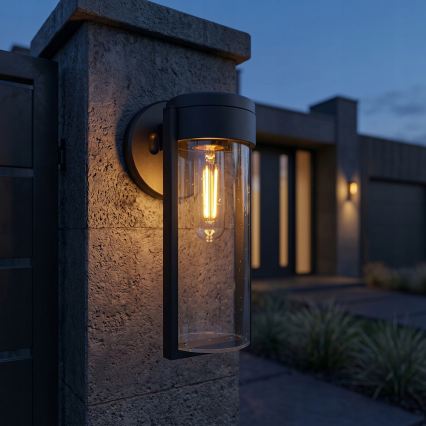 LED-aurinkoseinävalaisin LED/1W/3,7V 500 mAh IP65 musta