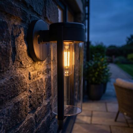 LED-aurinkoseinävalaisin LED/1W/3,7V 500 mAh IP65 musta