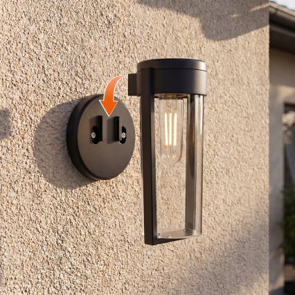 LED-aurinkoseinävalaisin LED/1W/3,7V 500 mAh IP65 musta