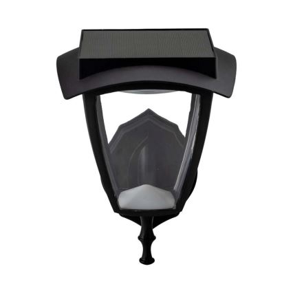 LED-aurinkoseinävalaisin LED/2W/3,7V 3000/6000K IP65 2200 mAh musta