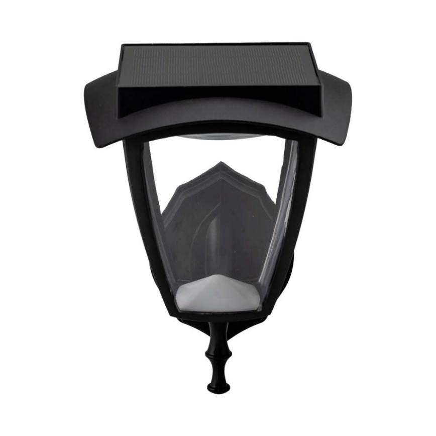LED-aurinkoseinävalaisin LED/2W/3,7V 3000/6000K IP65 2200 mAh musta
