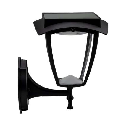 LED-aurinkoseinävalaisin LED/2W/3,7V 3000/6000K IP65 2200 mAh musta