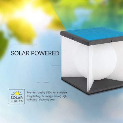 LED himmennettävä aurinkokäyttöinen seinävalaisin LED/3W/3,7V IP65 3000K 2600 mAh + kaukosäädin