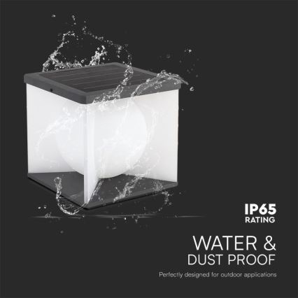 LED himmennettävä aurinkokäyttöinen seinävalaisin LED/3W/3,7V IP65 3000K 2600 mAh + kaukosäädin