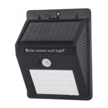 LED-aurinkoseinävalaisin liiketunnistimella LED/0,55W/3,7V 1200 mAh IP65