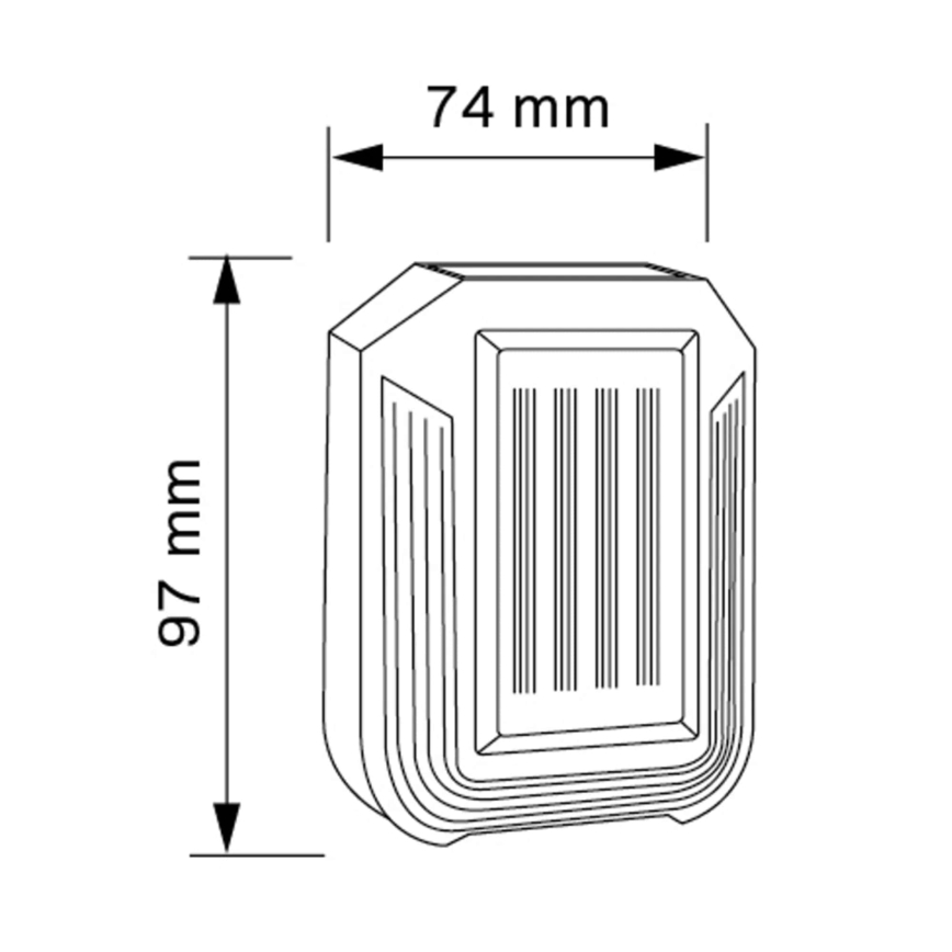 LED aurinkokäyttöinen seinävalaisin LUCE LED/1,2V 400 mAh IP44