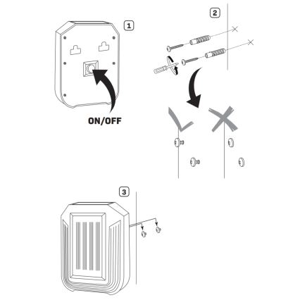 LED aurinkokäyttöinen seinävalaisin LUCE LED/1,2V 400 mAh IP44
