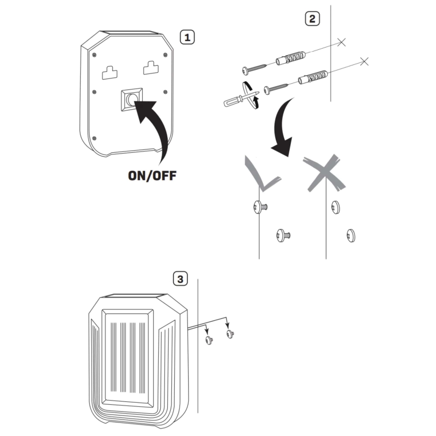 LED aurinkokäyttöinen seinävalaisin LUCE LED/1,2V 400 mAh IP44