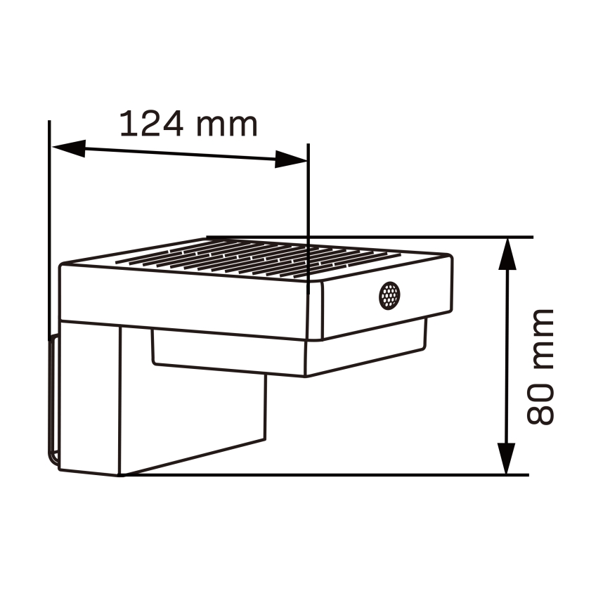 LED aurinkokennoseinävalaisin sensorilla MALI LED/4,5W/3,7V 2000 mAh IP44 musta