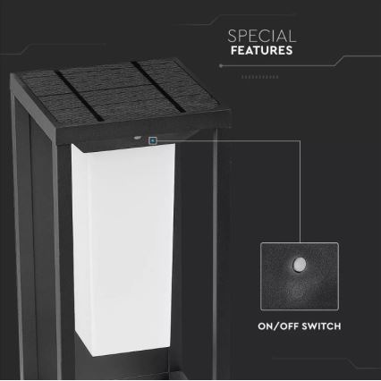 LED aurinkokennoseinävalaisin anturilla SAMSUNG CHIP LED/2W/3,7V IP65 2600 mAh