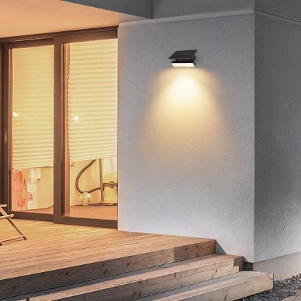 LED aurinkokennovalo 2-in-1 LED/0,9W/3,7V 3000K IP65 1200 mAh musta