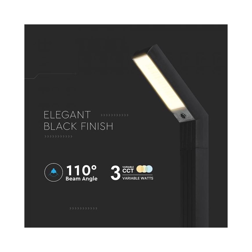 LED-aurinkovalaisin 2-in-1, 1,5 W, 3,7 V, IP65, 1500 mAh