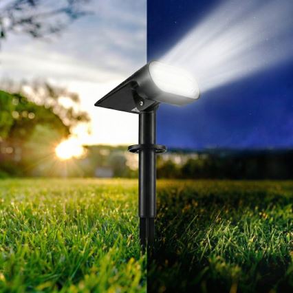 LED-aurinkovalaisin 2-in-1 LED/3,7V 1200 mAh IP54 musta