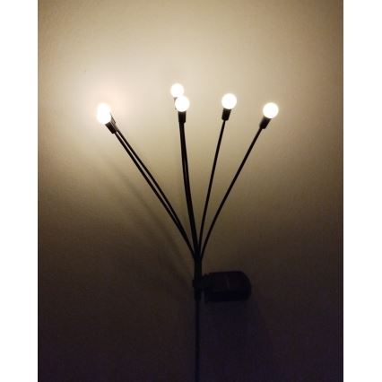 LED-aurinkovalaisin 6 x LED, 1,2 V, 300 mAh, IP44, musta