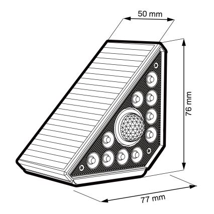 LED-aurinkovalaisin anturilla ARI LED/4,5W/3,7V 600 mAh IP44 valkoinen