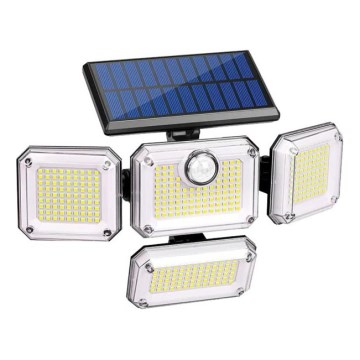 LED-aurinkovalaisin anturilla GLOW LED/2,5W/3,7V 6500K IP44 2400 mAh + kaukosäädin