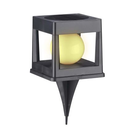 LED-aurinkovalaisin CUBO LED/3,7 V 1200 mAh IP44 musta