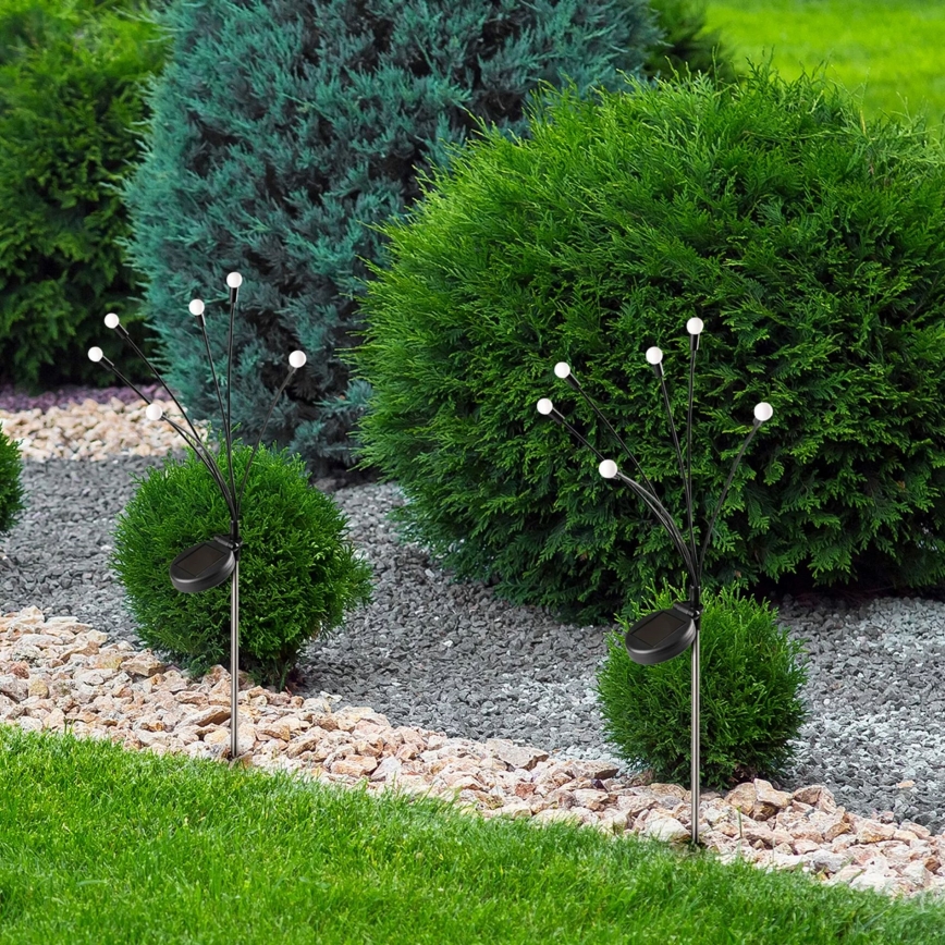 LED aurinkokennovalo FIORINI 6xLED/1,2V 600 mAh IP44 musta