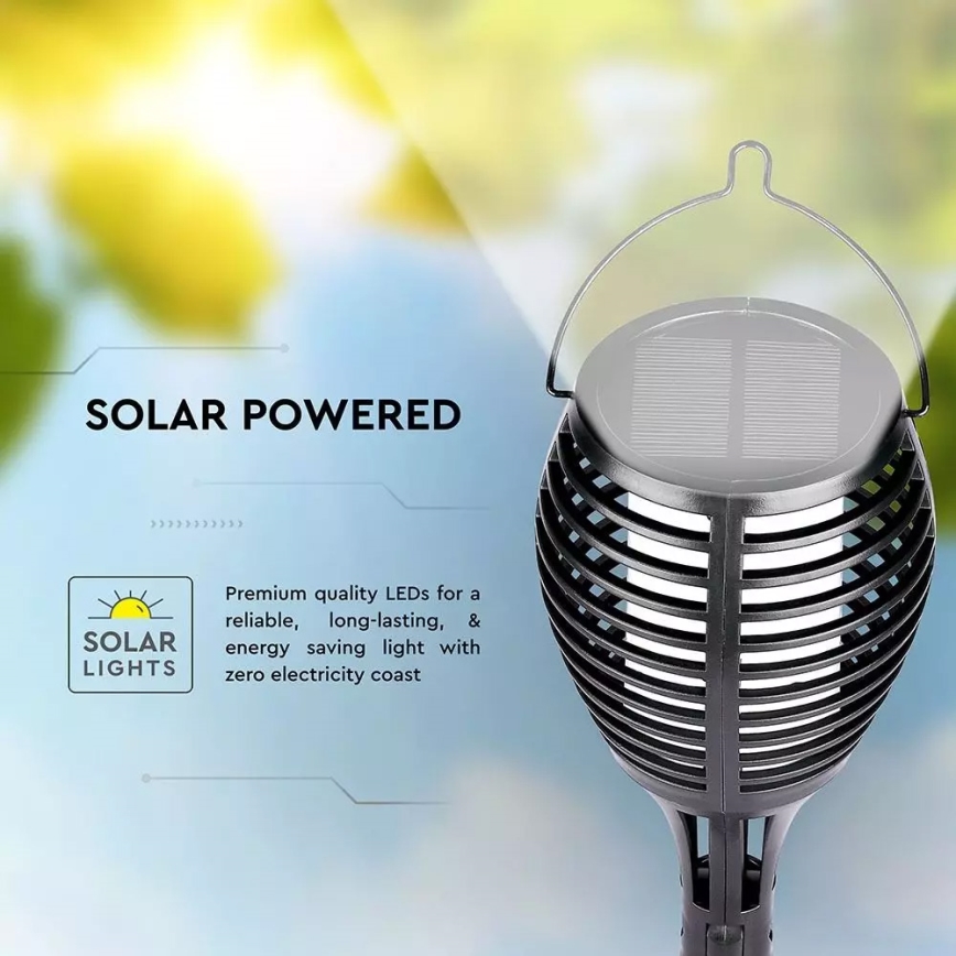 LED-aurinkovalaisin FLAME 4-in-1 LED/0,45W/3,7V IP44 500 mAh