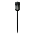 LED aurinkovalaisin FLAME LED/1,2V 100 mAh 1800K 37 cm IP44 musta