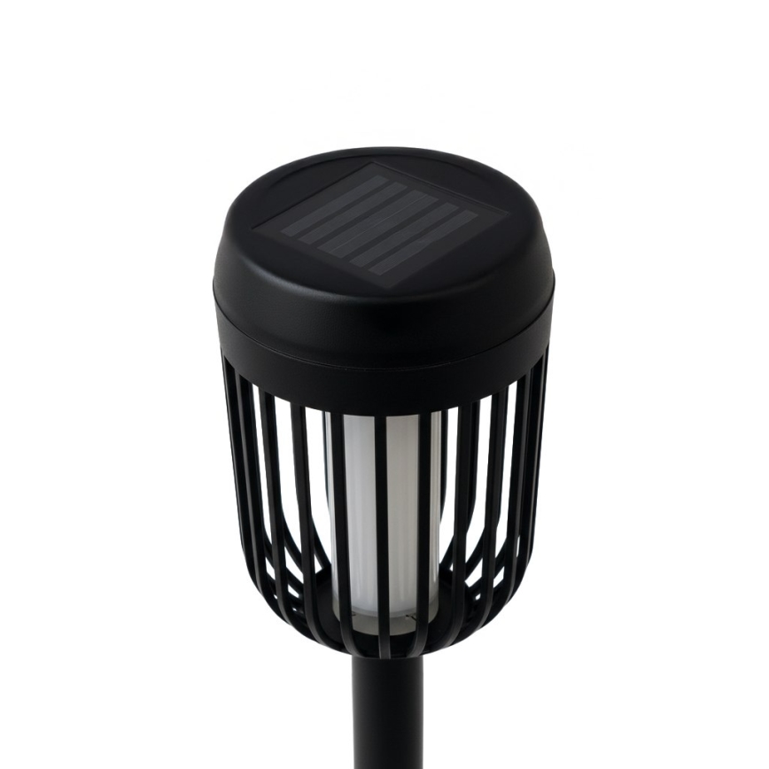 LED aurinkovalaisin FLAME LED/1,2V 100 mAh 1800K 37 cm IP44 musta