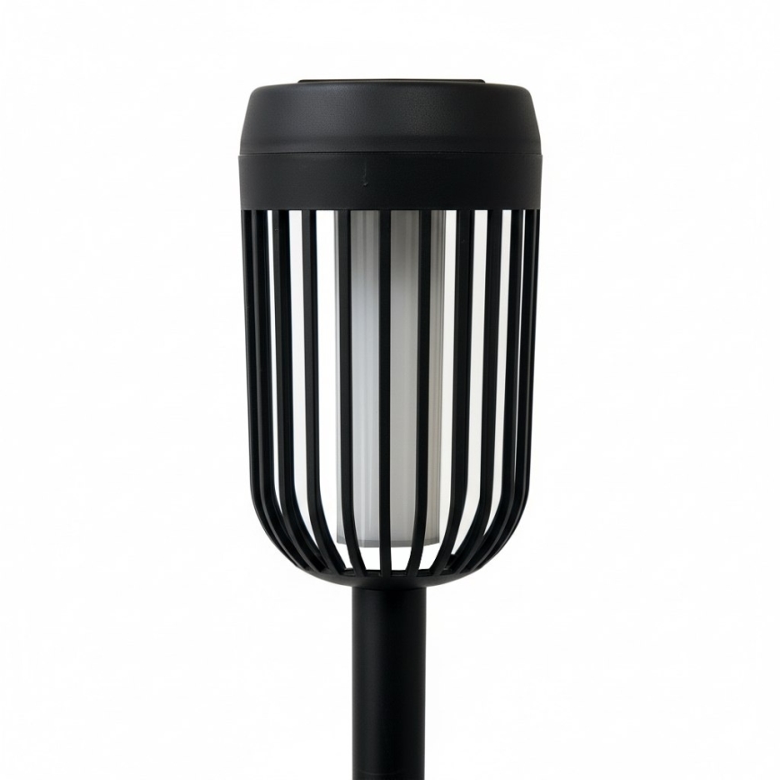 LED aurinkovalaisin FLAME LED/1,2V 100 mAh 1800K 37 cm IP44 musta