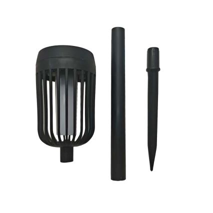 LED aurinkovalaisin FLAME LED/1,2V 100 mAh 1800K 37 cm IP44 musta