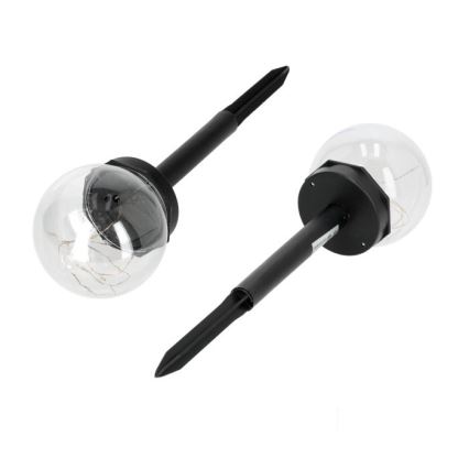 LED-aurinkovalaisin GLEAM LED/1,2V 3000K IP44 40 mAh läpinäkyvä/musta