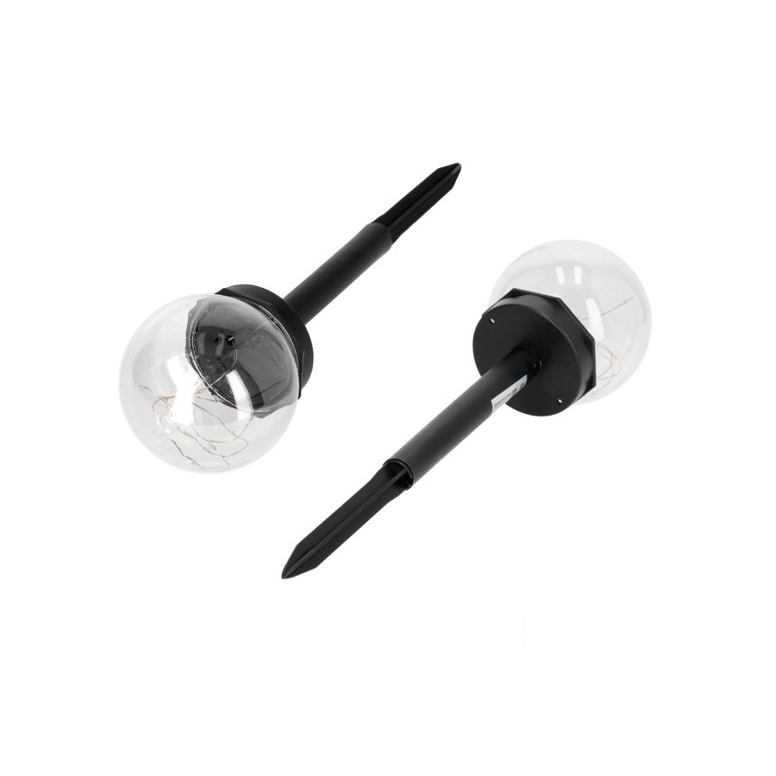 LED-aurinkovalaisin GLEAM LED/1,2V 3000K IP44 40 mAh läpinäkyvä/musta