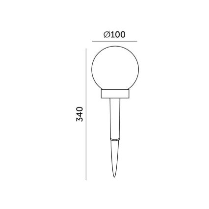 LED-aurinkovalaisin GLEAM LED/1,2V 3000K IP44 40 mAh läpinäkyvä/musta