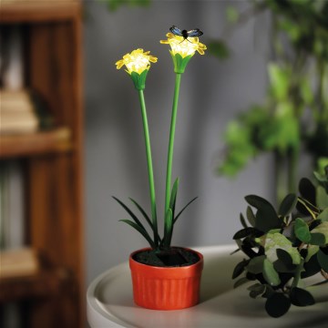LED Aurinkovalaisin LED/1,2V 200 mAh IP44 kukka