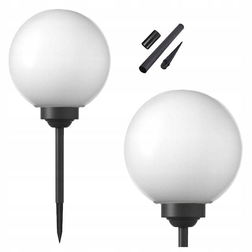 LED-aurinkovalaisin LED/1,2V 6500K 200 mAh halkaisija 20 cm IP44 valkoinen/musta