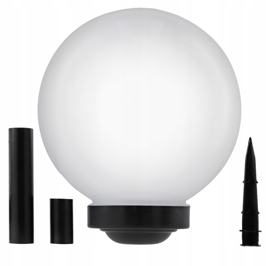 LED-aurinkovalaisin LED/1,2V 6500K 200 mAh halkaisija 25 cm IP44 valkoinen/musta