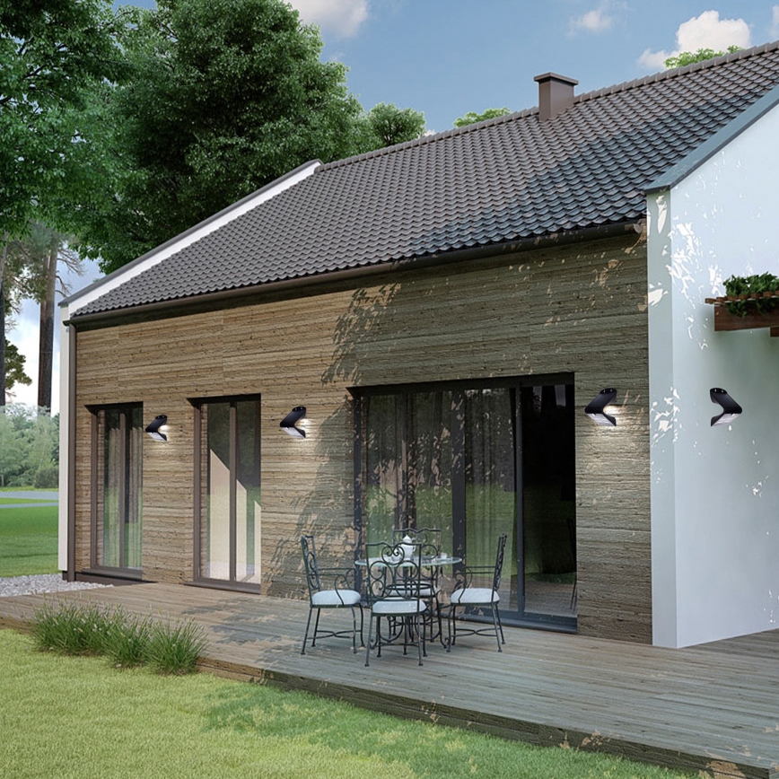 LED aurinkokäyttöinen valaisin liiketunnistimella ja hämäräkytkimellä LED/1,5W/1200 mAh 3,7V IP65