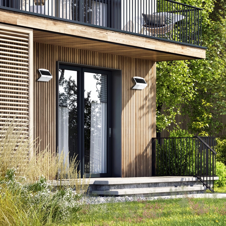 LED aurinkokäyttöinen valaisin liiketunnistimella ja hämäräkytkimellä LED/6,8W/4000 mAh 3,7V IP65