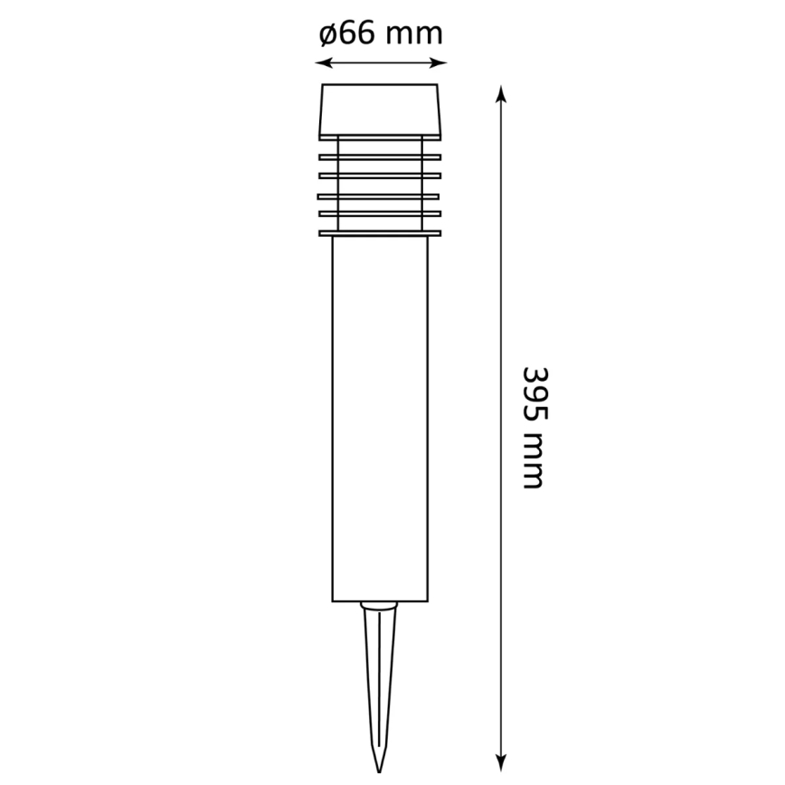 LED-aurinkovalaisin MARTIN LED/1,2V 150 mAh IP44 musta