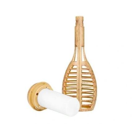 LED-aurinkovalaisin MINISPARK BAMBOO LED/1,8W/5,5V IP44 600 mAh beige