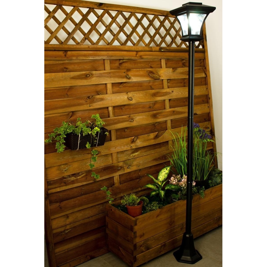 LED-aurinkovalaisin ulkokäyttöön LED/1,2V 1800 mAh IP44 musta