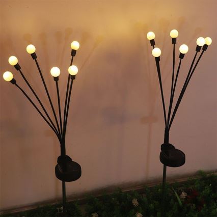 LED-aurinkovalaistus MULTI LED/0,06W/1,2V 150 mAh IP44 musta