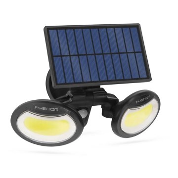 LED-aurinkovalonheitin anturilla 2xLED/4W/5V IP65 2000 mAh