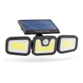 LED-aurinkovalonheitin anturilla 3xLED/3,3W/5V IP65 2400 mAh