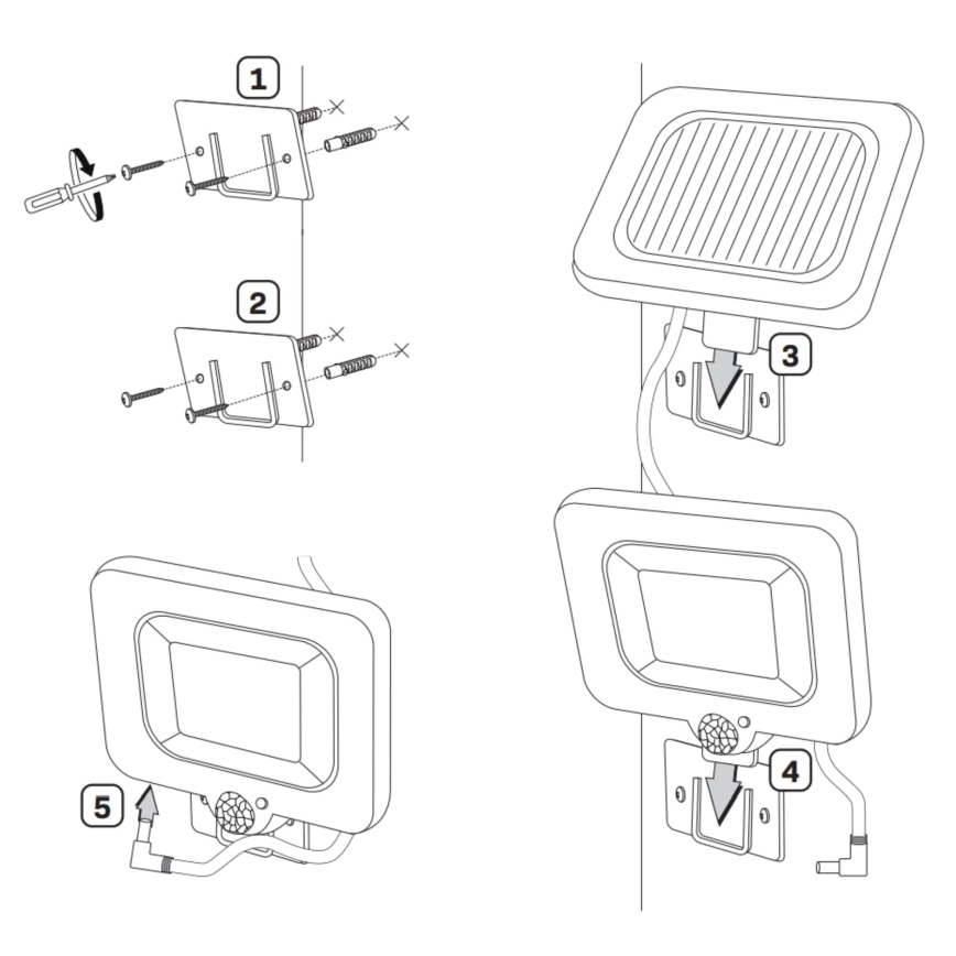 LED-aurinkovalonheitin anturilla DUO LED/1W/3,7V 1200 mAh IP44